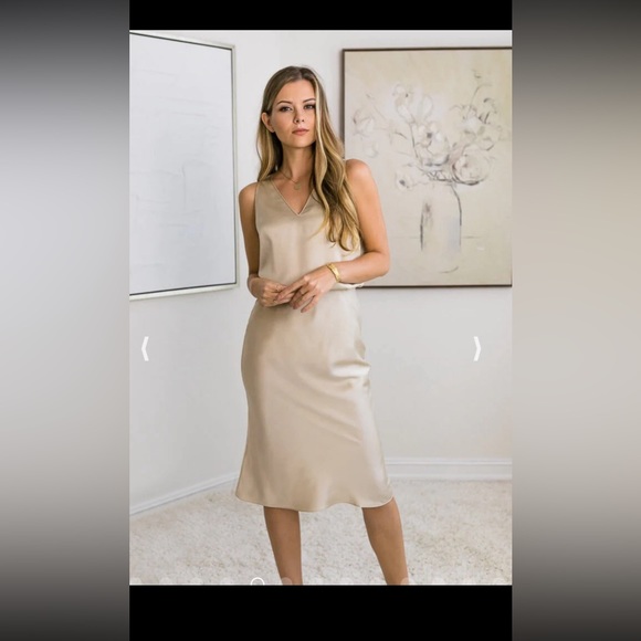 Ravella Alessa midi Silk Skirt Prosecco gold xl 16-18 with tags never worn